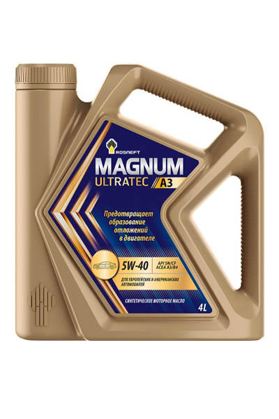 Масло моторное синтетическое ROSNEFT Magnum Ultratec A3 5W-40 SN/CF 4L