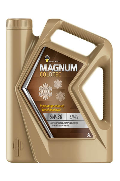 Масло моторное синтетическое ROSNEFT Magnum Coldtec 5W-30 SN/CF 5L