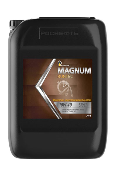 Масло моторное синтетическое ROSNEFT Magnum Runtec 10W-40 SN/CF 20L