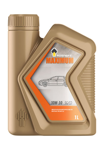 Масло моторное минеральное ROSNEFT Maximum 10W-30 SG/CD 1L