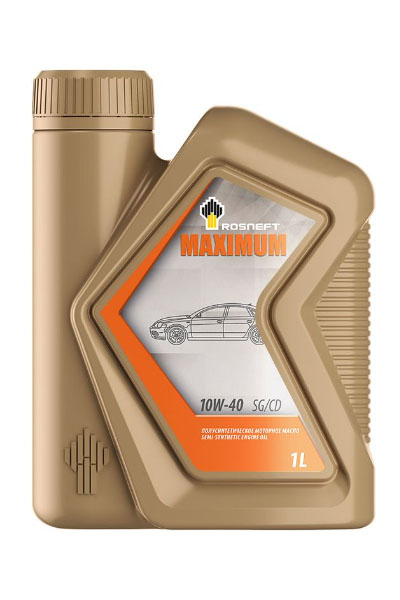 Масло моторное полусинтетическое ROSNEFT Maximum 10W-40 SG/CD 1L