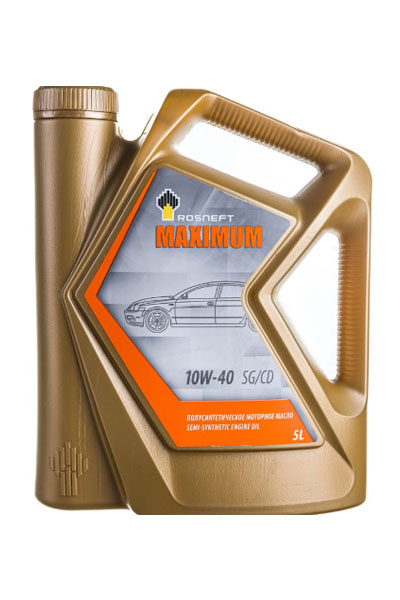 Масло моторное полусинтетическое ROSNEFT Maximum 10W-40 SG/CD 5L