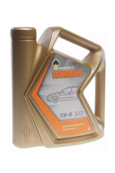 Масло моторное минеральное ROSNEFT Maximum 15W-40 SG/CD 4L