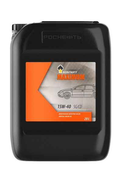 Масло моторное минеральное ROSNEFT Maximum 15W-40 SG/CD 20L