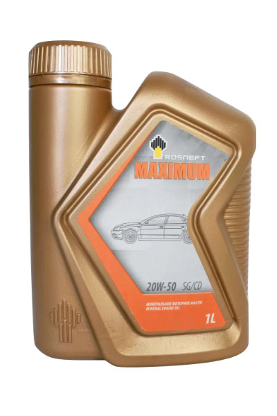 Масло моторное минеральное ROSNEFT Maximum 20W-50 SG/CD 1L