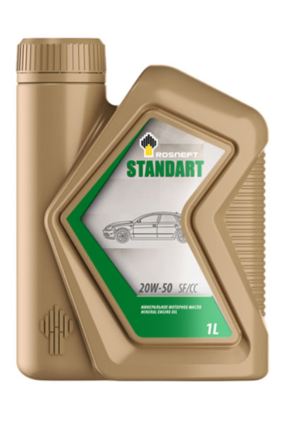 Масло моторное минеральное ROSNEFT Standard 20W-50 SF/CC 1L