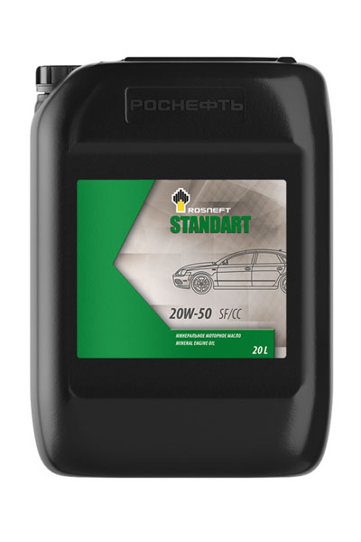 Масло моторное минеральное ROSNEFT Standard 20W-50 SF/CC 20L