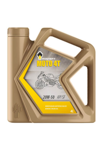 Масло моторное минеральное ROSNEFT MOTO 4Т 20W-50 SF 4L