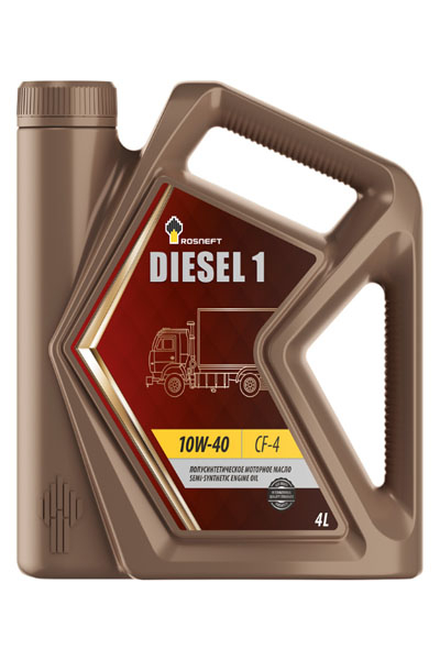 Масло моторное полусинтетическое ROSNEFT Diesel 1 10W-40 CF-4 4L