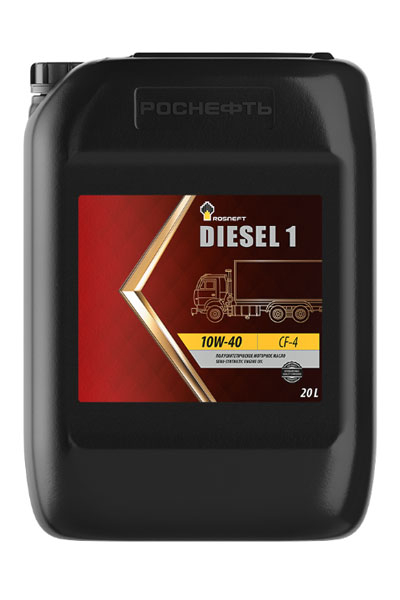 Масло моторное полусинтетическое ROSNEFT Diesel 1 10W-40 CF-4 20L