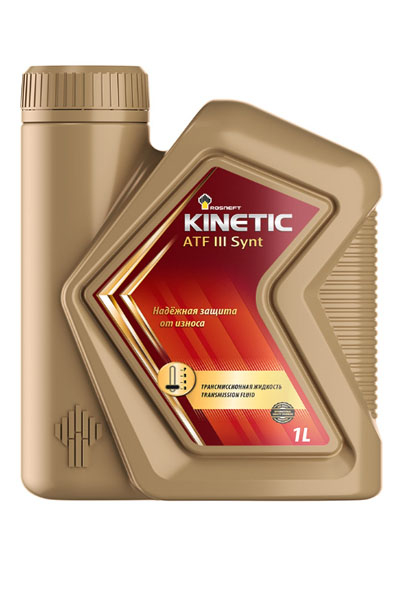 Жидкость трансмиссионная синтетическая ROSNEFT Kinetic ATF III Synt 1L