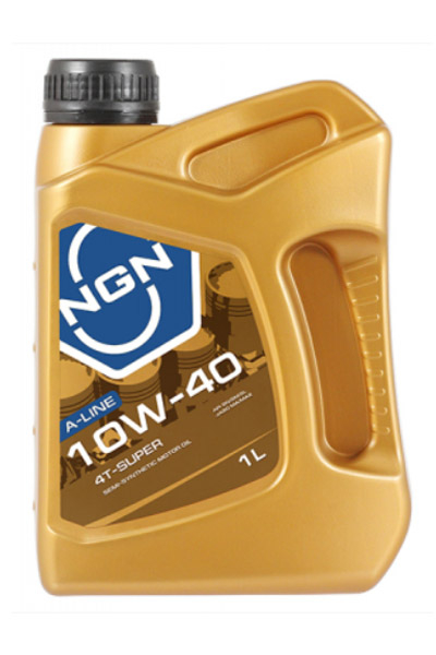 Масло моторное полусинтетическое NGN 4T-SUPER A-LINE 10W-40 SN 1L