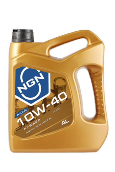 Масло моторное полусинтетическое NGN 4T-SUPER A-LINE 10W-40 SN 4L