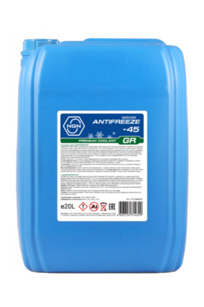 Антифриз NGN ANTIFREEZE GR -45 зелёный 20L