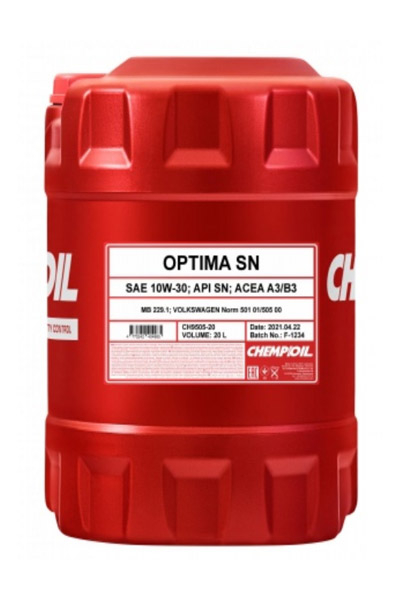 Масло моторное синтетическое CHEMPIOIL 9505 OPTIMA SN 10W-30 20L