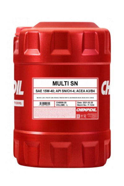 Масло моторное минеральное CHEMPIOIL 9506 MULTI SN 15W-40 SN/CH-4 20L