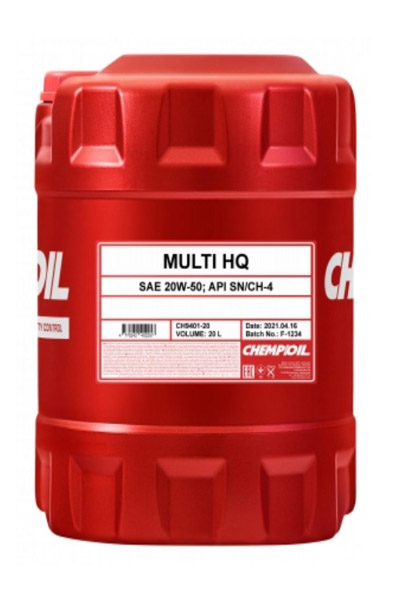 Масло моторное полусинтетическое CHEMPIOIL 9401 MULTI HQ 20W-50 SN/CH-4 20L