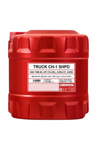 Масло моторное полусинтетическое CHEMPIOIL 9101 CH-1 TRUCK SHPD 15W-40 CH-4/SL 7L