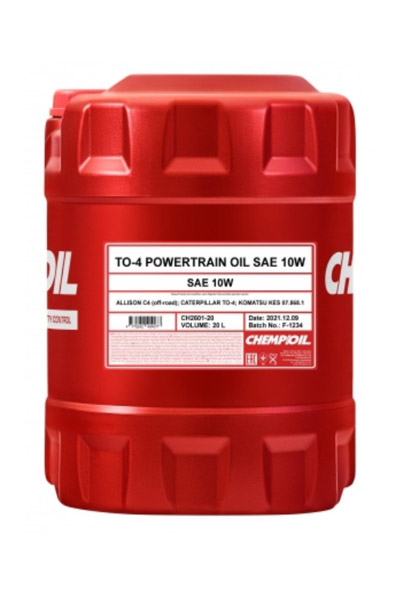 Масло трансмиссионное минеральное CHEMPIOIL 2601 TO-4 POWERTRAIN OIL 10W 20L