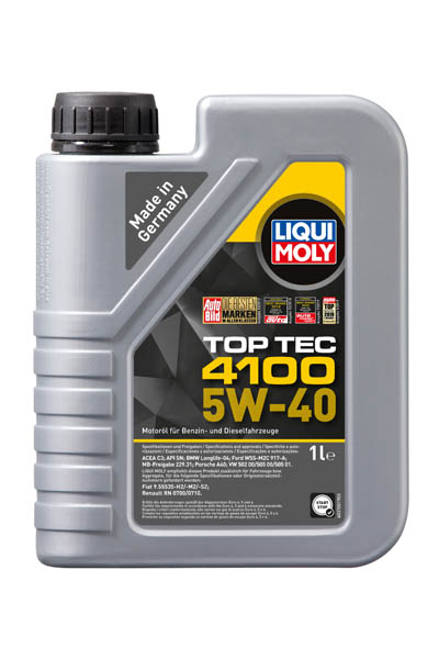 Масло моторное синтетическое LIQUI MOLY Top Tec 4100 5W-40 SN 1L