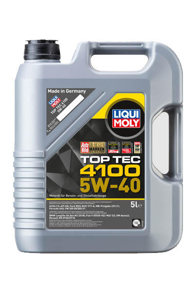 Масло моторное синтетическое LIQUI MOLY Top Tec 4100 5W-40 SN 5L