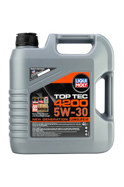 Масло моторное синтетическое LIQUI MOLY Top Tec 4200 New Generation 5W-30 SP 4L