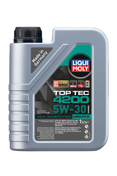 Масло моторное синтетическое LIQUI MOLY Top Tec 4200 Diesel New Generation 5W-30 CF 1L