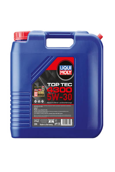 Масло моторное синтетическое LIQUI MOLY Top Tec 4300 5W-30 SP 20L