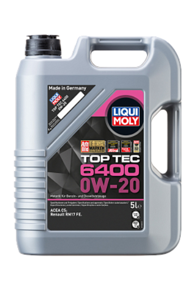 Масло моторное синтетическое LIQUI MOLY Top Tec 6400 0W-20 C5 5L