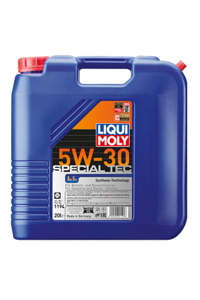 Масло моторное синтетическое LIQUI MOLY Special Tec LL 5W-30 SL 20L