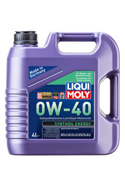 Масло моторное PAO-синтетическое LIQUI MOLY Synthoil Energy 0W-40 SN 4L