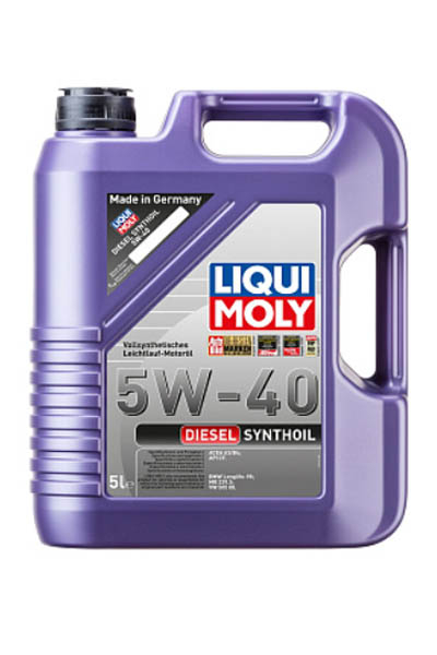 Масло моторное PAO-синтетическое LIQUI MOLY Diesel Synthoil 5W-40 CF 5L