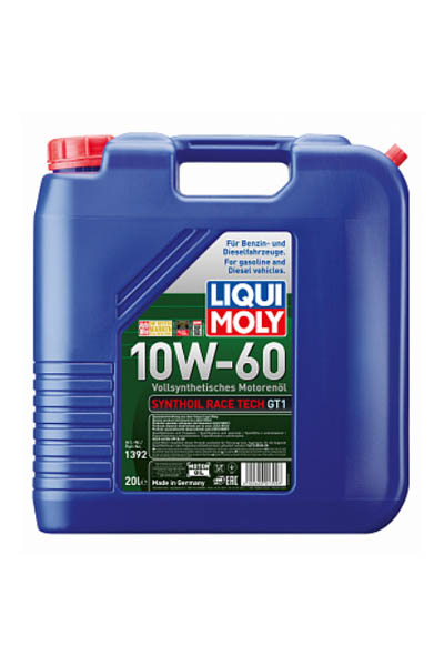 Масло моторное PAO-синтетическое LIQUI MOLY Synthoil Race Tech GT1 10W-60 SN 20L