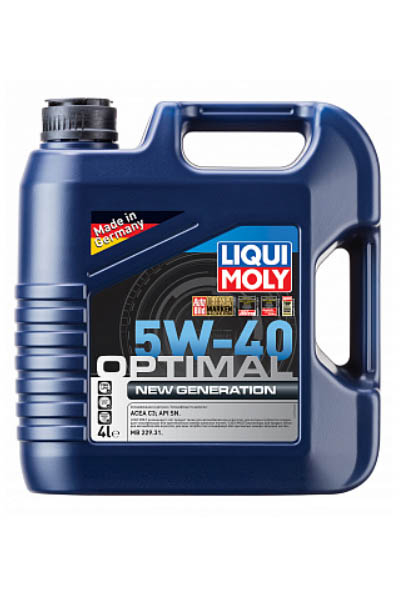 Масло моторное синтетическое LIQUI MOLY Optimal New Generation 5W-40 SN 4L