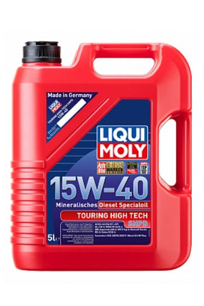 Масло моторное минеральное LIQUI MOLY Touring High Tech SHPD-Motoroil Basic 15W-40 CH-4/SL 5L