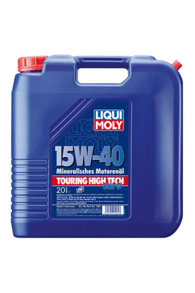 Масло моторное минеральное LIQUI MOLY Touring High Tech SHPD-Motoroil Basic 15W-40 CH-4/SL 20L