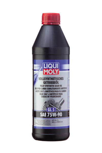 Масло трансмиссионное синтетическое LIQUI MOLY Vollsynthetisches Getriebeoil 75W-90 GL-5 1L