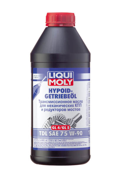 Масло трансмиссионное полусинтетическое LIQUI MOLY Hypoid-Getriebeoil TDL 75W-90 GL-4/GL-5/MT-1 1L