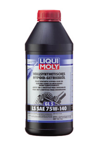 Масло трансмиссионное синтетическое LIQUI MOLY Vollsynthetisches Hypoid-Getriebeoil LS 75W-140 GL-5 1L