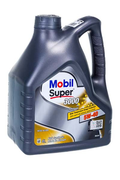 Масло моторное синтетическое MOBIL SUPER 3000 X1 DIESEL  5W40 A3/B3/B4 CF   4L