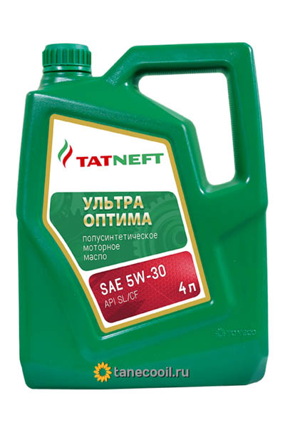 Масло моторное полусинтетическое TATNEFT Ультра Оптима 5W-30 SL/CF 4L