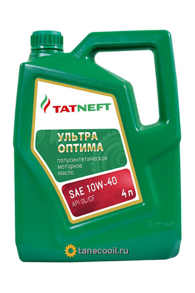 Масло моторное полусинтетическое TATNEFT Ультра Оптима 10W-40 SL/CF 4L