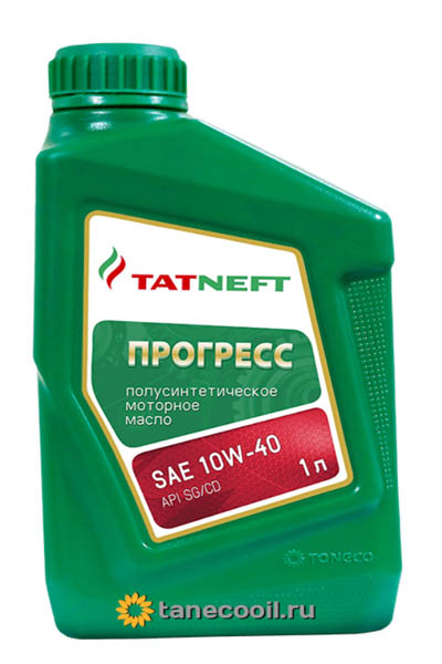 Масло моторное полусинтетическое TATNEFT Прогресс 10W-40 CD/SG/SH 1L