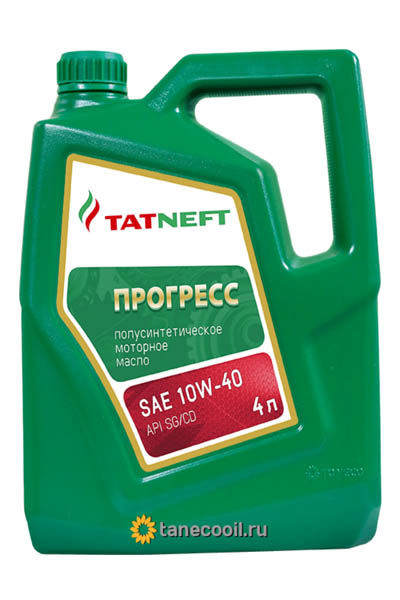 Масло моторное полусинтетическое TATNEFT Прогресс 10W-40 CD/SG/SH 4L