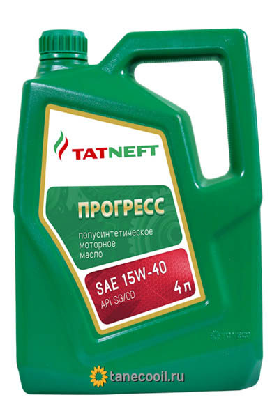 Масло моторное полусинтетическое TATNEFT Прогресс 15W-40 CD/SG/SH 4L