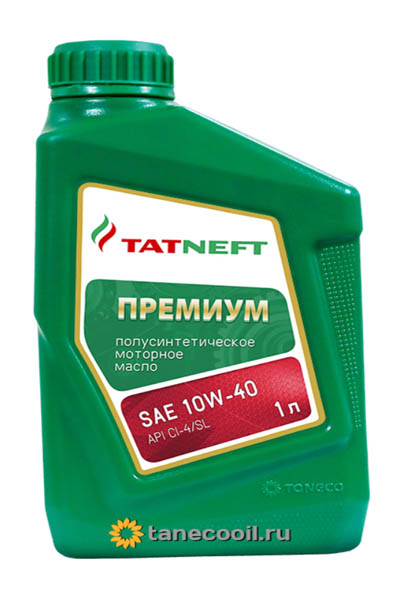 Масло моторное полусинтетическое TATNEFT Премиум 10W-40 CI-4/SL 1L