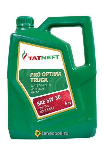 Масло моторное синтетическое TATNEFT Pro Optima truck 5W-30 CI-4 4L
