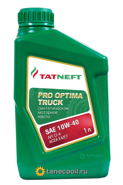 Масло моторное синтетическое TATNEFT Pro Optima truck 10W-40 CI-4 1L