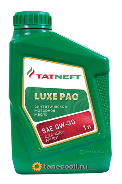 Масло моторное синтетическое TATNEFT LUXE PAO 0W-30 SN 1L