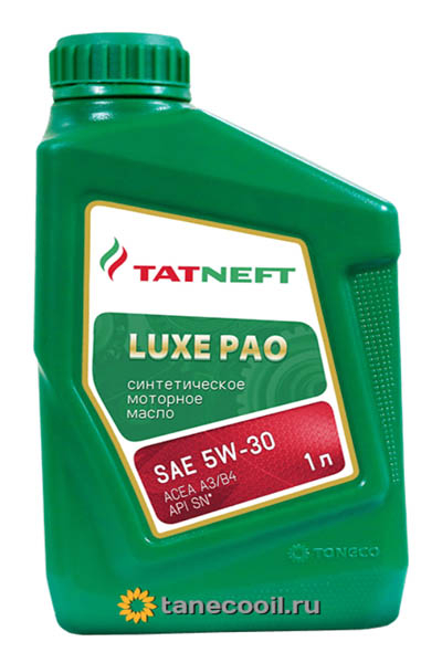 Масло моторное синтетическое TATNEFT LUXE PAO 5W-30 SN 1L